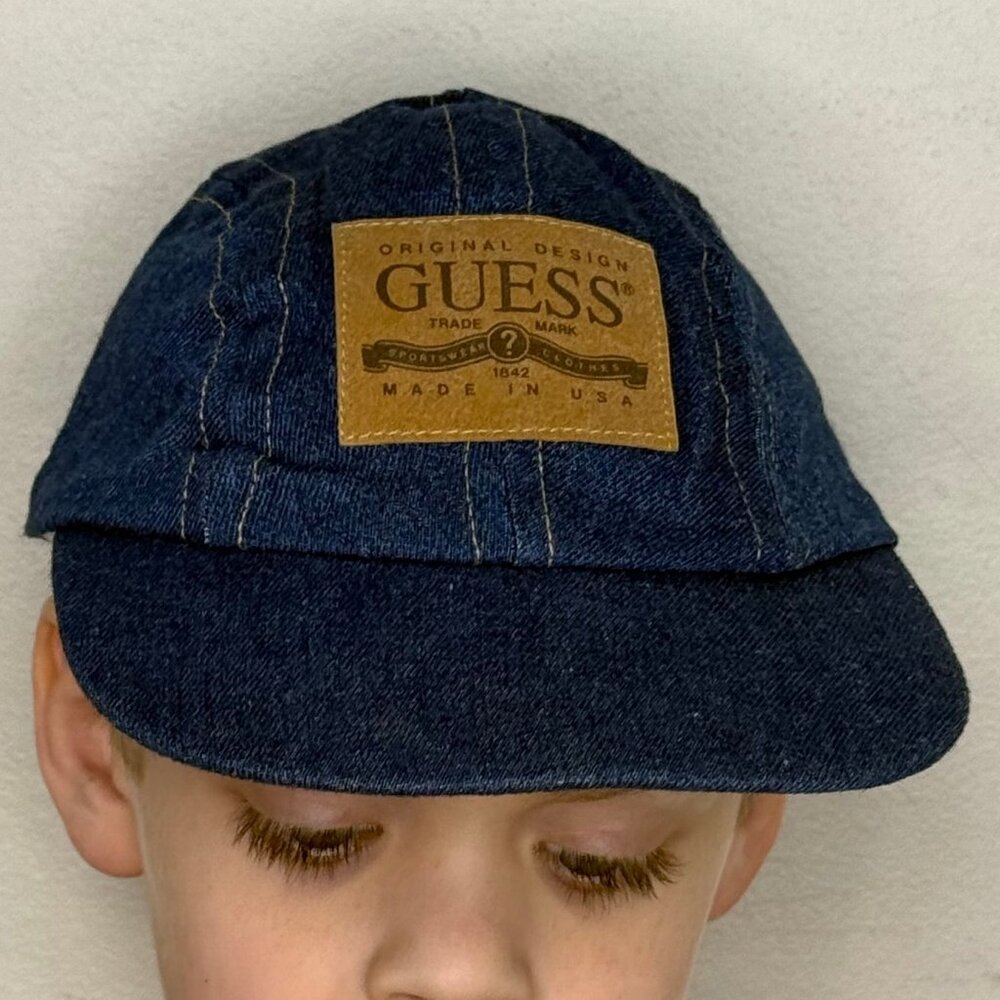 Vintage 1980s/90s Denim Hat, Baby Guess by George’s Marciano, Blue Jean Cap